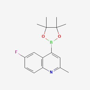 molecular formula C16H19BFNO2 B13347671 6-Fluoro-2-methyl-4-(4,4,5,5-tetramethyl-1,3,2-dioxaborolan-2-yl)quinoline 