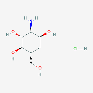 (1R,2R,3S,4S,6R)-3-Amino-6-(hydroxymethyl)cyclohexane-1,2,4-triol hydrochloride