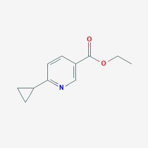 molecular formula C11H13NO2 B13347754 Ethyl 6-cyclopropylnicotinate 