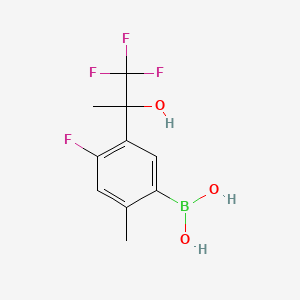 (4-Fluoro-2-methyl-5-(1,1,1-trifluoro-2-hydroxypropan-2-yl)phenyl)boronic acid