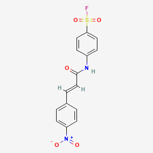 4-(3-(4-Nitrophenyl)acrylamido)benzene-1-sulfonyl fluoride