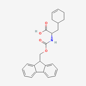 molecular formula C24H25NO4 B13347795 (2S)-2-((((9H-Fluoren-9-yl)methoxy)carbonyl)amino)-3-(cyclohex-3-en-1-yl)propanoic acid 