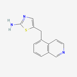 molecular formula C13H11N3S B13347796 5-(Isoquinolin-5-ylmethyl)thiazol-2-amine 