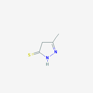 molecular formula C4H6N2S B13347806 5-Methyl-2,4-dihydro-3H-pyrazole-3-thione 