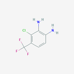 molecular formula C7H6ClF3N2 B13347810 3-Chloro-4-(trifluoromethyl)benzene-1,2-diamine 