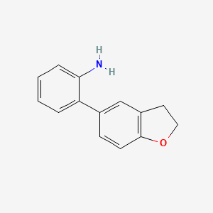 molecular formula C14H13NO B13347818 2-(2,3-Dihydro-1-benzofuran-5-yl)aniline 