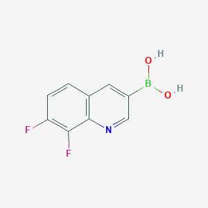 molecular formula C9H6BF2NO2 B13347844 (7,8-Difluoroquinolin-3-yl)boronic acid 