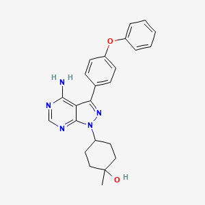 molecular formula C24H25N5O2 B13347861 cis-4-(4-Amino-3-(4-phenoxyphenyl)-1H-pyrazolo[3,4-d]pyrimidin-1-yl)-1-methylcyclohexanol 