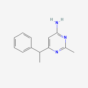 2-Methyl-6-(1-phenylethyl)pyrimidin-4-amine