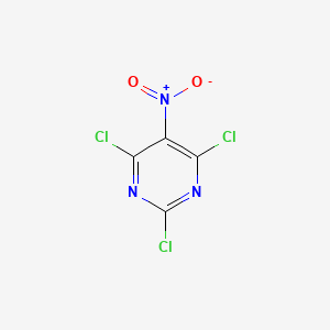 molecular formula C4Cl3N3O2 B1334791 2,4,6-三氯-5-硝基嘧啶 CAS No. 4359-87-9