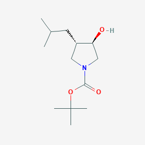 Rel-tert-butyl (3R,4S)-3-hydroxy-4-isobutylpyrrolidine-1-carboxylate