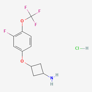 trans-3-(3-Fluoro-4-(trifluoromethoxy)phenoxy)cyclobutanamine hydrochloride