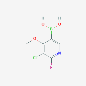 molecular formula C6H6BClFNO3 B13348012 (5-Chloro-6-fluoro-4-methoxypyridin-3-yl)boronic acid 