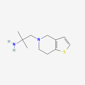 molecular formula C11H18N2S B13348018 1-(6,7-Dihydrothieno[3,2-c]pyridin-5(4H)-yl)-2-methylpropan-2-amine 