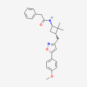 N-((1S,3S)-3-((5-(4-Methoxyphenyl)isoxazol-3-yl)methyl)-2,2-dimethylcyclobutyl)-2-phenylacetamide