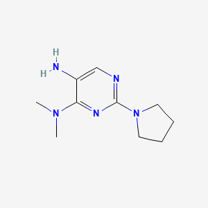 molecular formula C10H17N5 B13348072 N4,N4-dimethyl-2-(pyrrolidin-1-yl)pyrimidine-4,5-diamine 