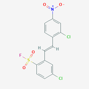 4-Chloro-2-(2-chloro-4-nitrostyryl)benzene-1-sulfonyl fluoride