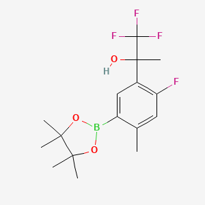 1,1,1-Trifluoro-2-(2-fluoro-4-methyl-5-(4,4,5,5-tetramethyl-1,3,2-dioxaborolan-2-yl)phenyl)propan-2-ol