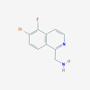 molecular formula C10H8BrFN2 B13348099 (6-Bromo-5-fluoroisoquinolin-1-yl)methanamine 