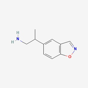 molecular formula C10H12N2O B13348105 2-(Benzo[d]isoxazol-5-yl)propan-1-amine 