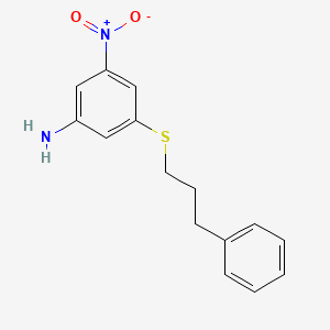 molecular formula C15H16N2O2S B1334811 3-硝基-5-[(3-苯基丙基)硫]苯胺 CAS No. 899710-42-0