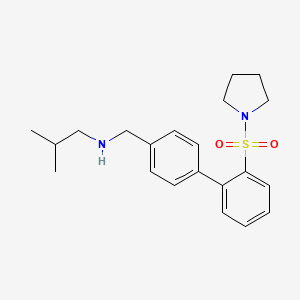 molecular formula C21H28N2O2S B13348126 2-methyl-N-[[4-(2-pyrrolidin-1-ylsulfonylphenyl)phenyl]methyl]propan-1-amine CAS No. 1202647-54-8