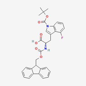 (S)-2-((((9H-Fluoren-9-yl)methoxy)carbonyl)amino)-3-(1-(tert-butoxycarbonyl)-4-fluoro-1H-indol-3-yl)propanoic acid