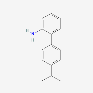 molecular formula C15H17N B13348153 4'-Isopropyl-[1,1'-biphenyl]-2-amine 