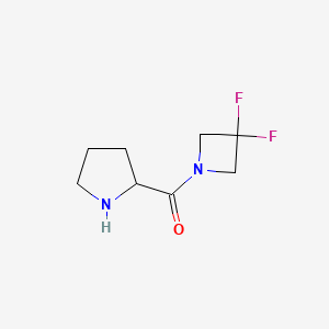 molecular formula C8H12F2N2O B13348171 (3,3-Difluoroazetidin-1-yl)(pyrrolidin-2-yl)methanone 