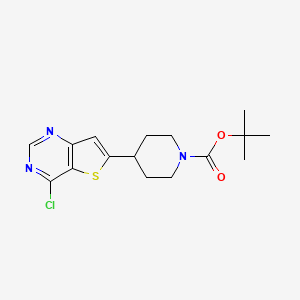 tert-Butyl 4-(4-chlorothieno[3,2-d]pyrimidin-6-yl)piperidine-1-carboxylate