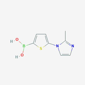 molecular formula C8H9BN2O2S B13348187 (5-(2-Methyl-1H-imidazol-1-yl)thiophen-2-yl)boronic acid 