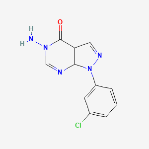 5-amino-1-(3-chlorophenyl)-3a,7a-dihydropyrazolo[3,4-d]pyrimidin-4-one