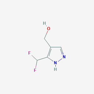 molecular formula C5H6F2N2O B13348221 (3-(Difluoromethyl)-1H-pyrazol-4-yl)methanol 