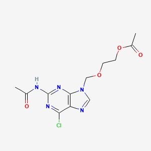 molecular formula C12H14ClN5O4 B13348222 2-((2-Acetamido-6-chloro-9H-purin-9-yl)methoxy)ethyl acetate 