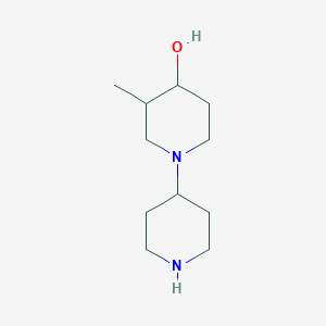 molecular formula C11H22N2O B13348229 3-Methyl-[1,4'-bipiperidin]-4-ol 