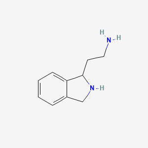 molecular formula C10H14N2 B13348241 2-(Isoindolin-1-yl)ethan-1-amine 