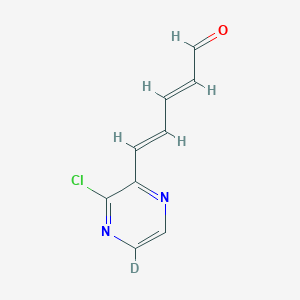 molecular formula C9H7ClN2O B13348248 (2E,4E)-5-(3-Chloropyrazin-2-yl-5-d)penta-2,4-dienal 