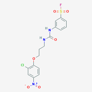 molecular formula C16H15ClFN3O6S B13348271 3-({[3-(2-Chloro-4-nitrophenoxy)propyl]carbamoyl}amino)benzenesulfonyl fluoride CAS No. 25240-52-2