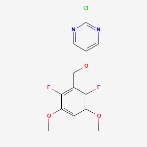 molecular formula C13H11ClF2N2O3 B13348274 2-Chloro-5-[(2,6-difluoro-3,5-dimethoxybenzyl)oxy]pyrimidine 