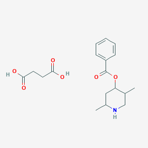 2,5-Dimethylpiperidin-4-yl benzoate succinate