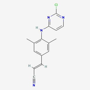 (E)-3-(4-((2-Chloropyrimidin-4-yl)amino)-3,5-dimethylphenyl)acrylonitrile