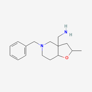 molecular formula C16H24N2O B13348385 (5-Benzyl-2-methylhexahydrofuro[3,2-c]pyridin-3a(4H)-yl)methanamine 