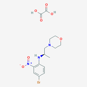 molecular formula C15H20BrN3O7 B13348421 (R)-4-Bromo-N-(1-morpholinopropan-2-yl)-2-nitroaniline oxalate 