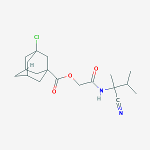 [(1-Cyano-1,2-dimethylpropyl)carbamoyl]methyl 3-chloroadamantane-1-carboxylate