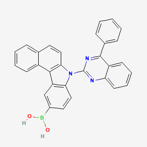 molecular formula C30H20BN3O2 B13348430 (7-(4-Phenylquinazolin-2-yl)-7H-benzo[c]carbazol-10-yl)boronic acid 