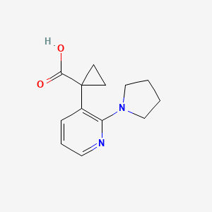 1-(2-(Pyrrolidin-1-yl)pyridin-3-yl)cyclopropanecarboxylic acid