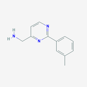 molecular formula C12H13N3 B13348445 (2-(m-Tolyl)pyrimidin-4-yl)methanamine 