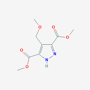 molecular formula C9H12N2O5 B13348469 Dimethyl 4-(methoxymethyl)-1H-pyrazole-3,5-dicarboxylate 