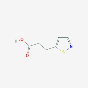 molecular formula C6H7NO2S B13348499 3-(Isothiazol-5-yl)propanoic acid 