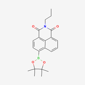 molecular formula C21H24BNO4 B13348527 2-Propyl-6-(4,4,5,5-tetramethyl-1,3,2-dioxaborolan-2-yl)-1H-benzo[de]isoquinoline-1,3(2H)-dione 